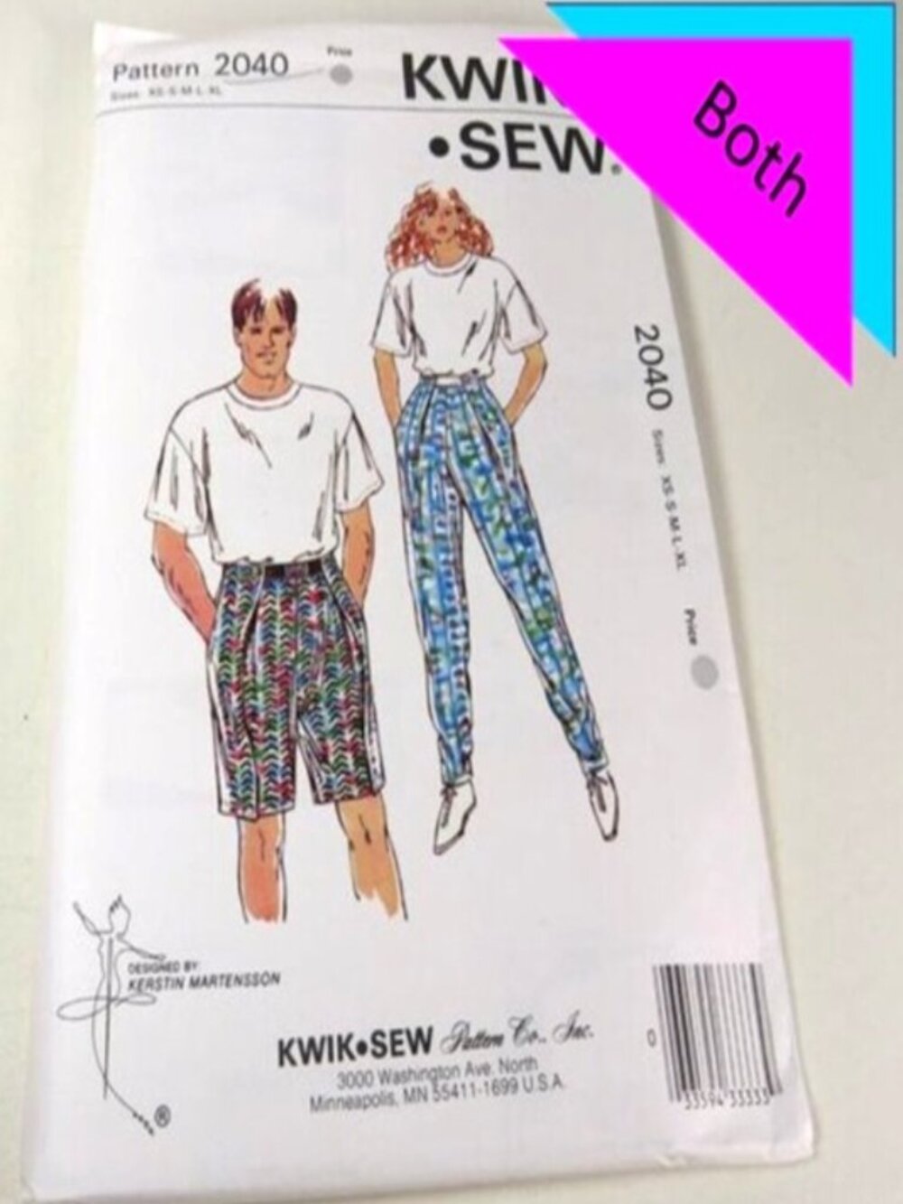 Vintage Kwik Sew 2040 | Unisex Tapered Pants & Shorts Pattern | XS-XL UNISEX NEW